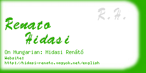 renato hidasi business card