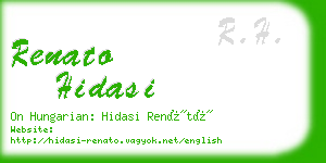 renato hidasi business card